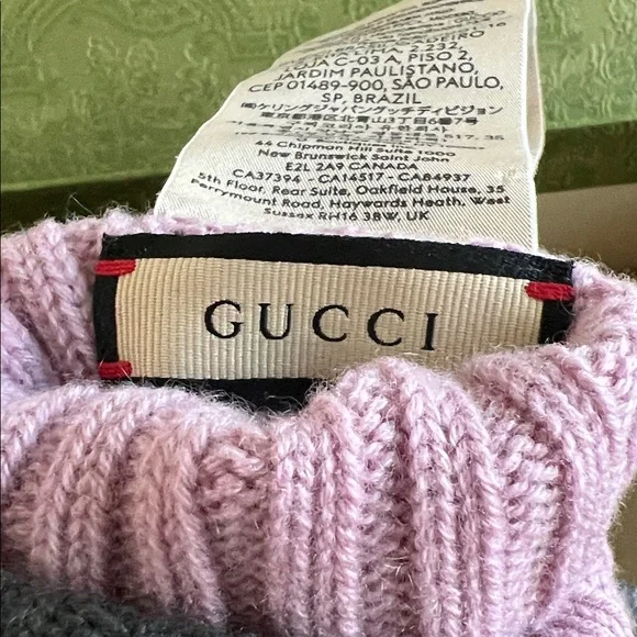 GUCCI New GG Cashmere Fingerless Gloves - Picture 2 of 5